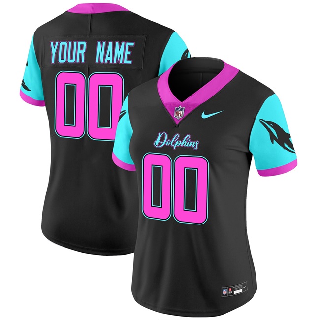 Women's Miami Dolphins Active Players Custom Black 